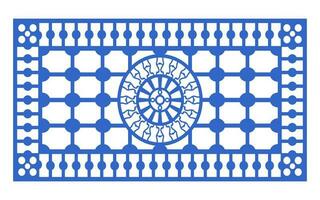 Decorative floral patterns, geometric template for cnc laser cutting vector