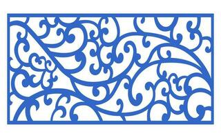 Decorative floral patterns, geometric template for cnc laser cutting vector