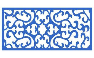 Decorative floral patterns, geometric template for cnc laser cutting vector