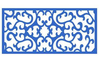 Decorative floral patterns, geometric template for cnc laser cutting vector