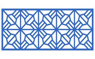 Decorative floral patterns, geometric template for cnc laser cutting vector