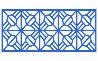 Decorative floral patterns, geometric template for cnc laser cutting vector