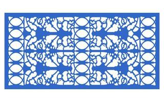 Decorative floral patterns, geometric template for cnc laser cutting vector