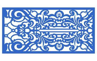 Decorative floral patterns, geometric template for cnc laser cutting vector
