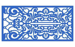 Decorative floral patterns, geometric template for cnc laser cutting vector