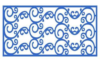 Decorative floral patterns, geometric template for cnc laser cutting vector