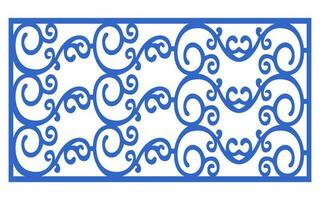 Decorative floral patterns, geometric template for cnc laser cutting vector