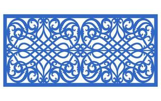 Decorative floral patterns, geometric template for cnc laser cutting vector