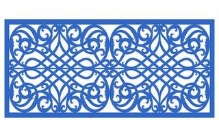 Decorative floral patterns, geometric template for cnc laser cutting vector