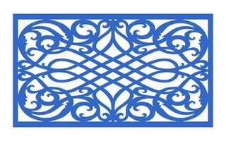 Decorative floral patterns, geometric template for cnc laser cutting vector
