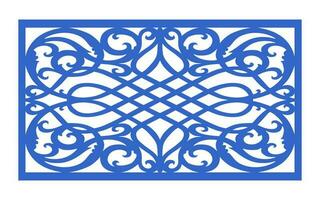 Decorative floral patterns, geometric template for cnc laser cutting vector