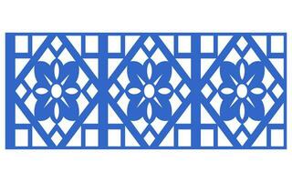 Decorative floral patterns, geometric template for cnc laser cutting vector