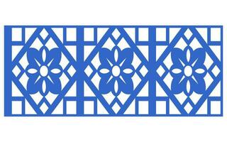 Decorative floral patterns, geometric template for cnc laser cutting vector