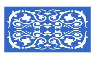 Decorative floral patterns, geometric template for cnc laser cutting vector
