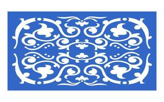 Decorative floral patterns, geometric template for cnc laser cutting vector