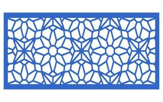 Decorative floral patterns, geometric template for cnc laser cutting vector