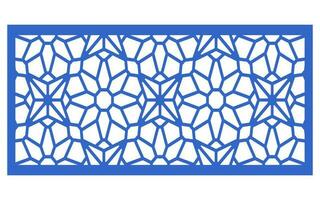 Decorative floral patterns, geometric template for cnc laser cutting vector