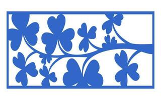 Decorative floral patterns, geometric template for cnc laser cutting vector