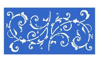 Decorative floral patterns, geometric template for cnc laser cutting vector