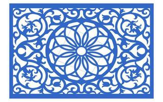 Decorative floral patterns, geometric template for cnc laser cutting vector
