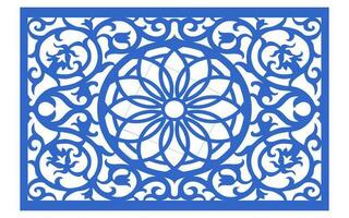 Decorative floral patterns, geometric template for cnc laser cutting vector