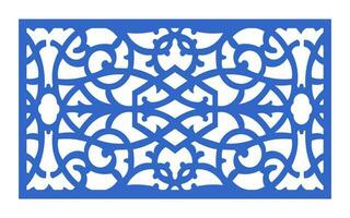 Decorative floral patterns, geometric template for cnc laser cutting vector