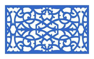 Decorative floral patterns, geometric template for cnc laser cutting vector