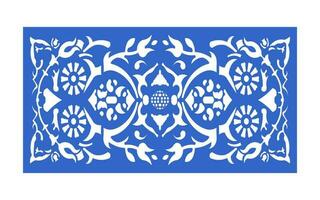 Decorative floral patterns, geometric template for cnc laser cutting vector