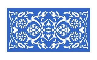 Decorative floral patterns, geometric template for cnc laser cutting vector