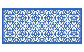 Decorative floral patterns, geometric template for cnc laser cutting vector