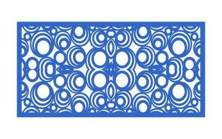 Decorative floral patterns, geometric template for cnc laser cutting vector