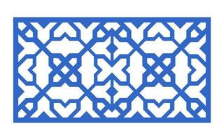 Decorative floral patterns, geometric template for cnc laser cutting vector