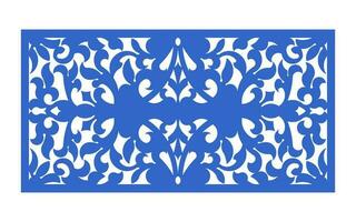 Decorative floral patterns, geometric template for cnc laser cutting vector