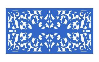 Decorative floral patterns, geometric template for cnc laser cutting vector