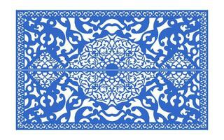 Decorative floral patterns, geometric template for cnc laser cutting vector
