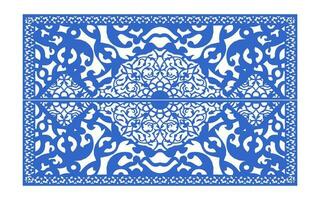 Decorative floral patterns, geometric template for cnc laser cutting vector