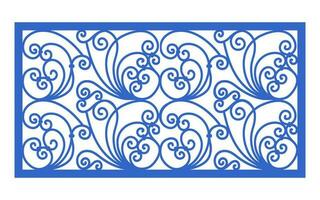 Decorative floral patterns, geometric template for cnc laser cutting vector