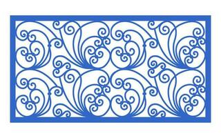 Decorative floral patterns, geometric template for cnc laser cutting vector