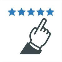 Customer review icon. Vector and glyph