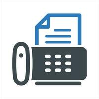 Fax machine icon. Vector and glyph