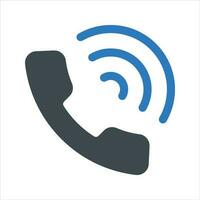Telephone ringing icon. Vector and glyph