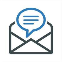 Mail notification icon. Vector and glyph