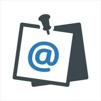 Email tag icon. Vector and glyph