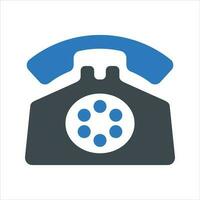 Telephone icon. Vector and glyph