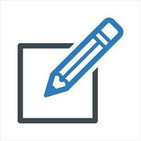 Write a note icon. Vector and glyph