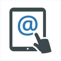 Email subscription icon. Vector and glyph