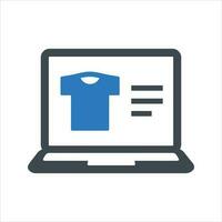 Online store icon. Vector and glyph