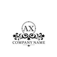 Initial letter AX simple and elegant monogram design template logo vector