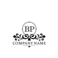 Initial letter BP simple and elegant monogram design template logo vector