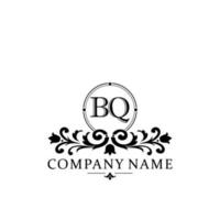 Initial letter BQ simple and elegant monogram design template logo vector